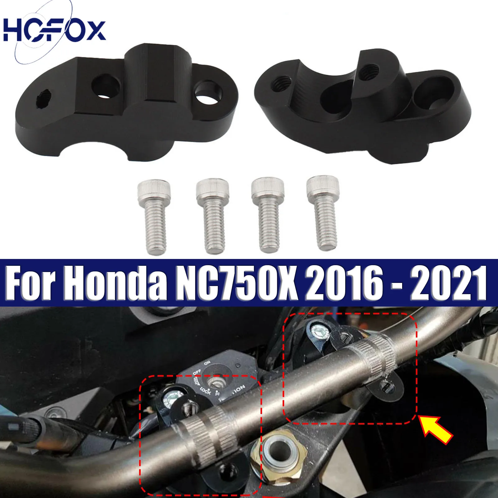 

Motorcycle Handlebar Riser Lifting Handle bar Clamp For Honda NC750X 2016 - 2021 CB500F / CB500X 2013-2017 DCT 2014 - 2015