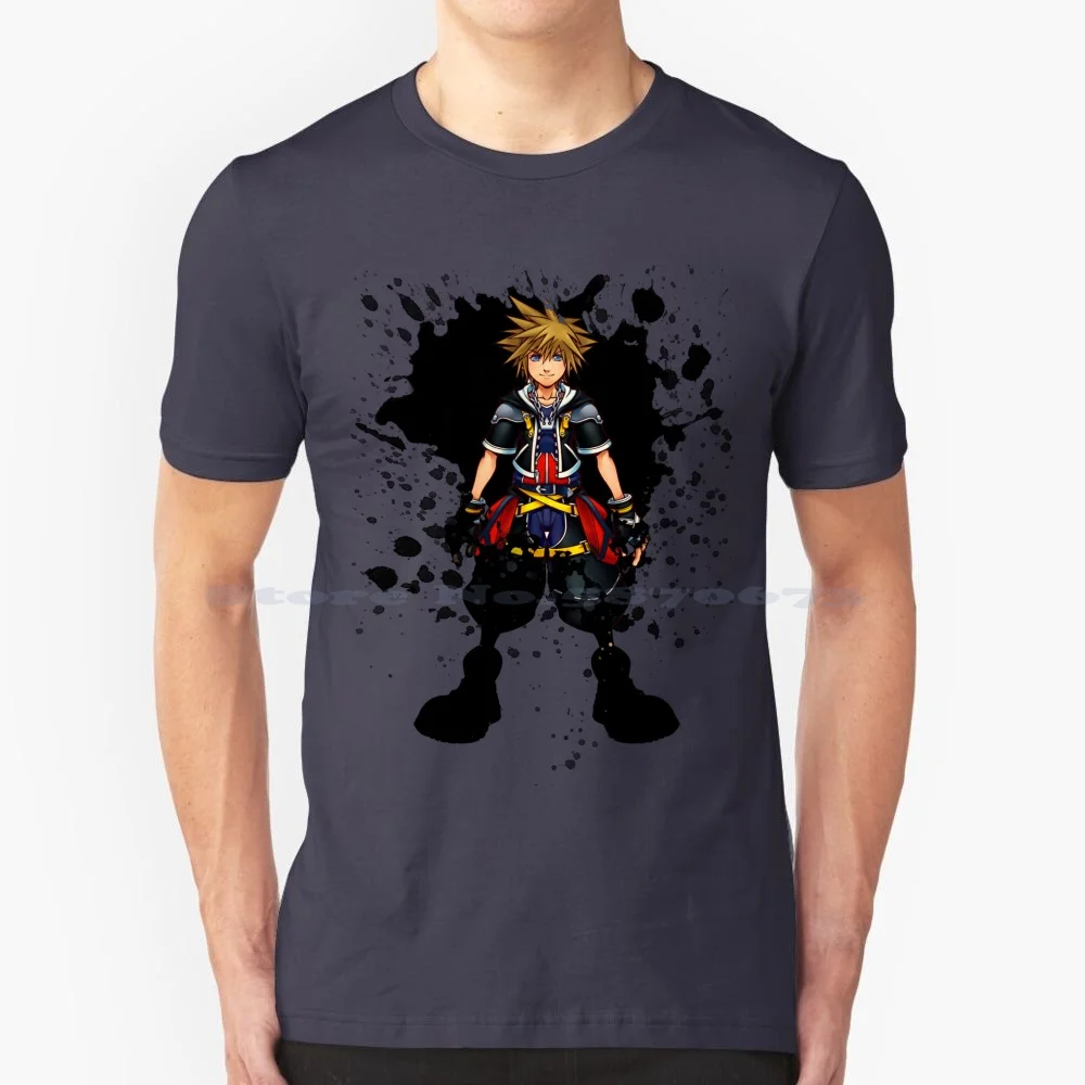 Kingdom Hearts Sora Splatter T Shirt 100% Cotton Tee Kingdom Hearts Sora