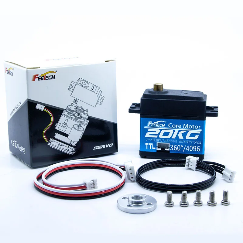 Servo bus seriale STS20 3 connettori Coppia 20 kg Servomotore con doppio cuscinetto a sfere dotato di sistema di debug Robot fai da te Creazione di bus Servo