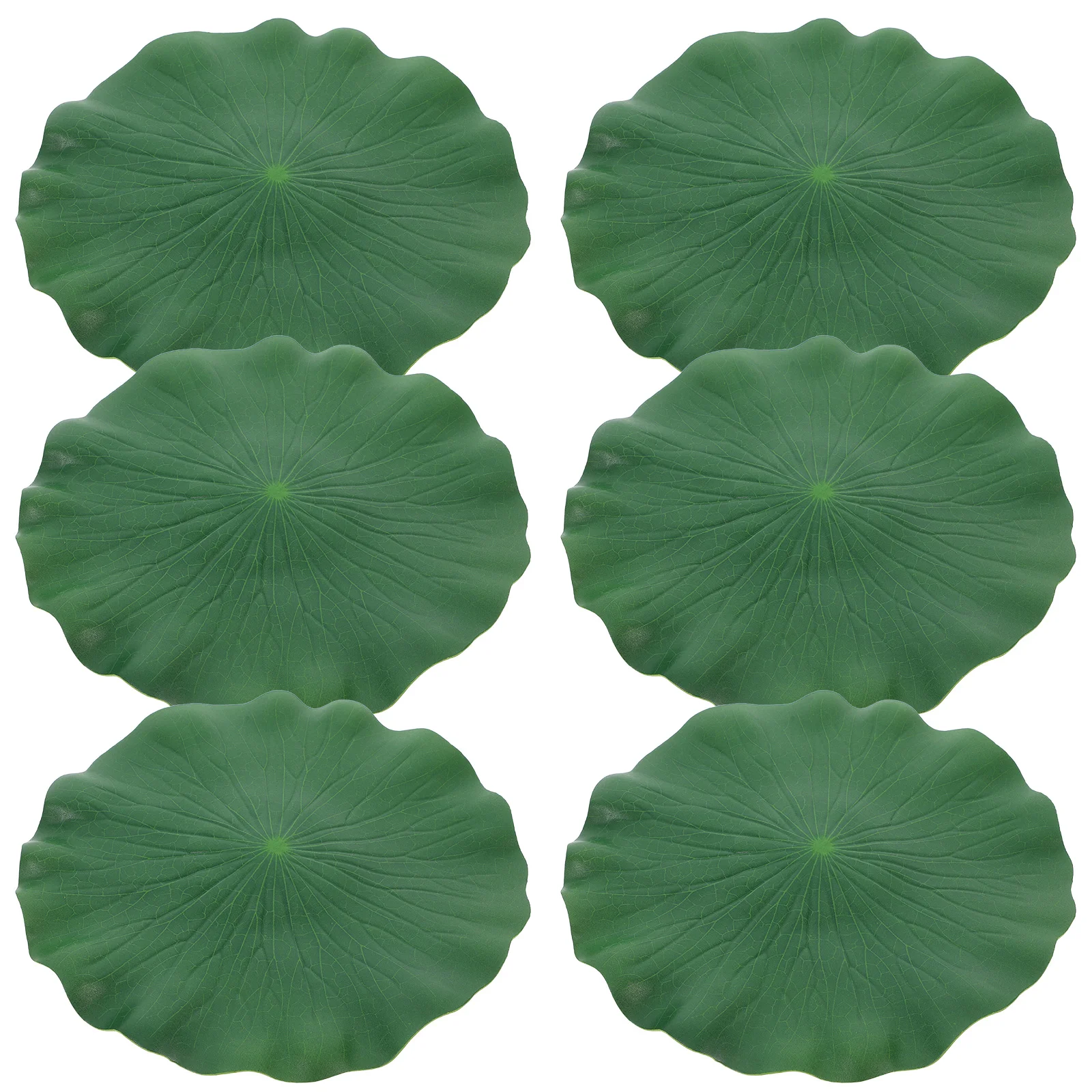 6 Pcs Giant Lily Pads Pond Surface Decor Pool Artificial Plants Fake Lotus Leaves Fish Tank Decoration Floating Leaf