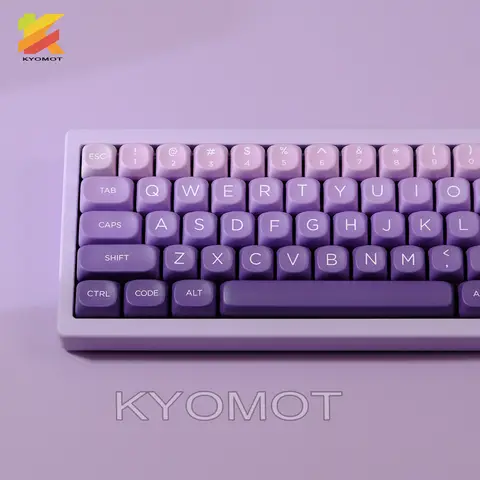 KYOMOT 125 Keys Sky Star Purple Keycap MOA Profile PBT Dye Sub Gradient Keycaps For MX Switches DIY Mechanical Keyboard Boy Gift