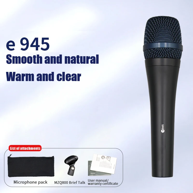 

E945 Supercardioid Dynamic Microphone Professional Wired Handheld Microphone for Karaoke Stage Singing Recording Vocal Mic