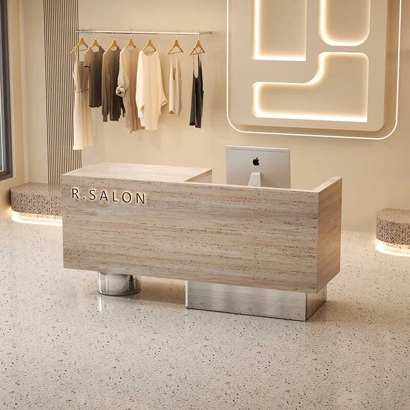 

Storage Silver Front Desk Reception Counter Modern U Shape Reception Desks Clinic Business Mostrador Recepcion Office Furniture