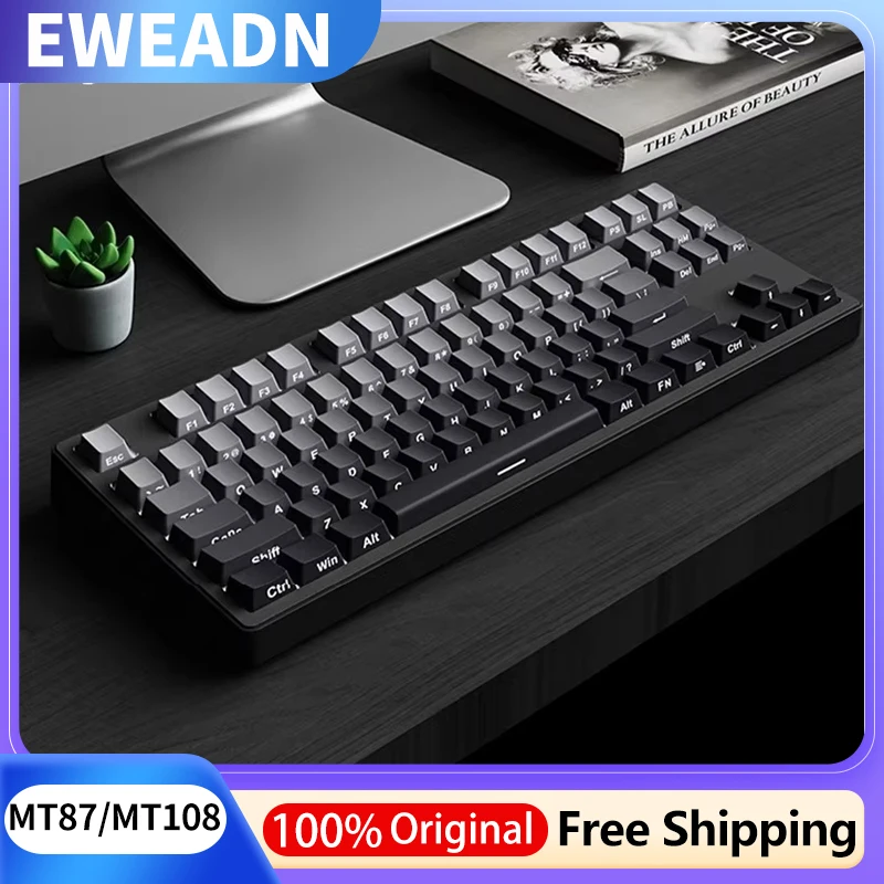 

EWEADN MT87/MT108 Wireless Mechanical Keyboard Three Mode Ergonomics Design Pc Business Office Gaming Esports Lightweight Gift