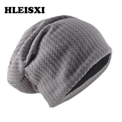 New Autumn Spring Adult Men Women Warm Skullies Beanies For Girls Soft Comfortable Outdoor Hats Sport Casual Bonnet Plaid Hats