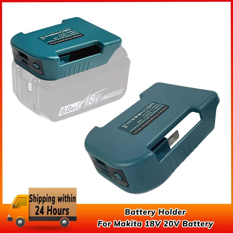 Makita 18V avec USB avec support de batterie de type C, adaptateur de chargeur, charge rapide, BL1840, BL1850, BL1860, 1 pièce