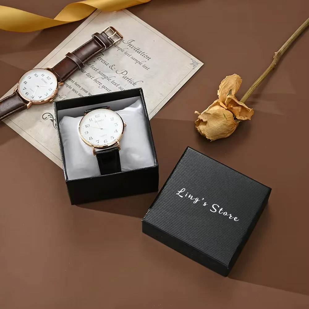 

Набор из 24 персонализированных подарочных коробок для украшений с логотипом: крафтовые коробки для часов, бутик-упаковка для колец, серег, ожерелий, кулонов, пусет, органайзеры