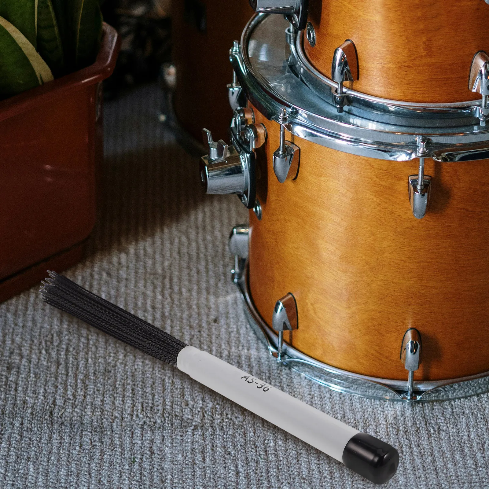 

1 пара нейлоновых барабанных щеток с выдвижной ручкой для джазовых барабанов, превосходное звучание, аксессуары для ударных инструментов, комплект для барабанной установки