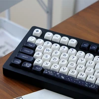 Teclas de teclado con sublimación de tinte blanco, 125 teclas, perfil MOA, bonita tapa de tecla PBT para interruptores Cherry MX, teclado para juegos
