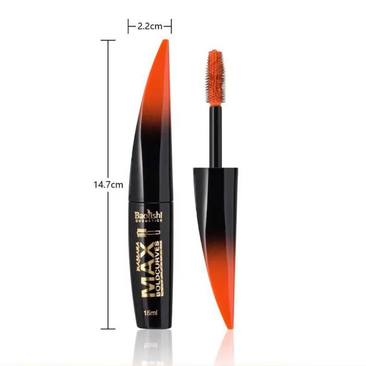 Mascara a pennello grande colorato a 6 colori Mascara riccio spesso, facile da colorare, impermeabile, resistente e portatile