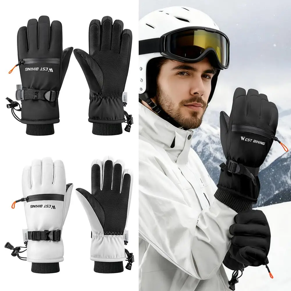 

New Snow Cotton Winter Warm Cycling Sports Windproof And Waterproof Bag Outdoor Gloves