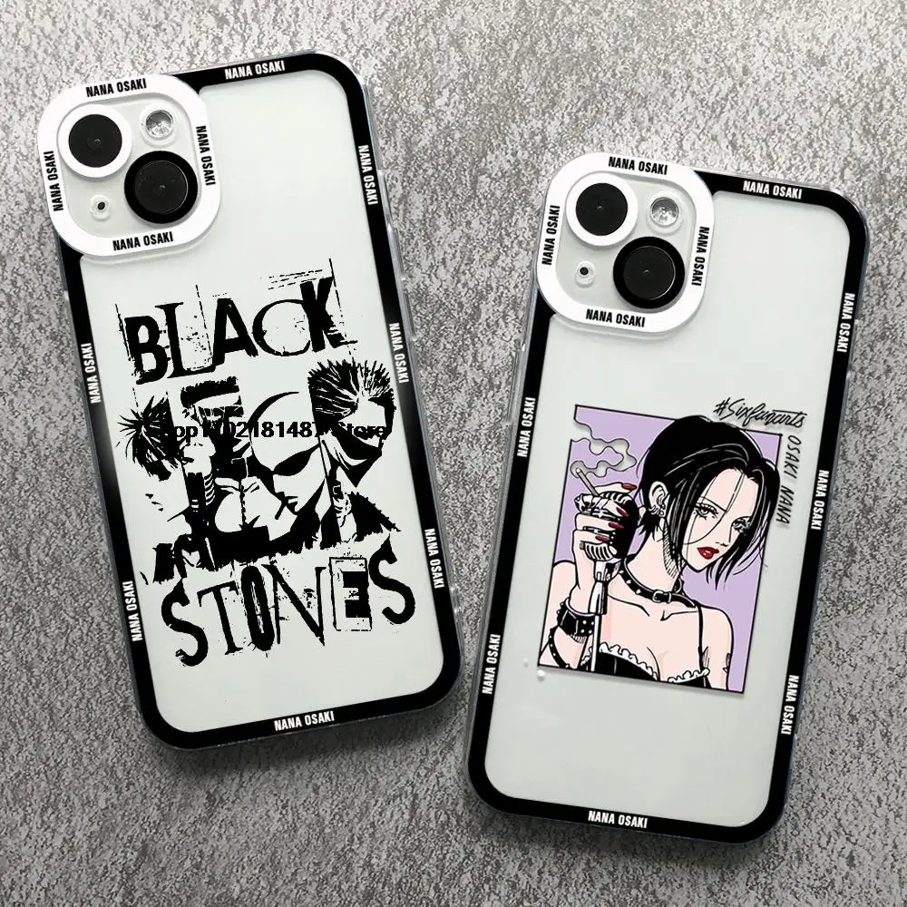 Jpansese Nana Osaki Anime Phone Case For iPhone 15 14 13 12 11 Pro Max XSMAX X XR 15 Plus Cute Girl Clear Angel eyes Soft Cover