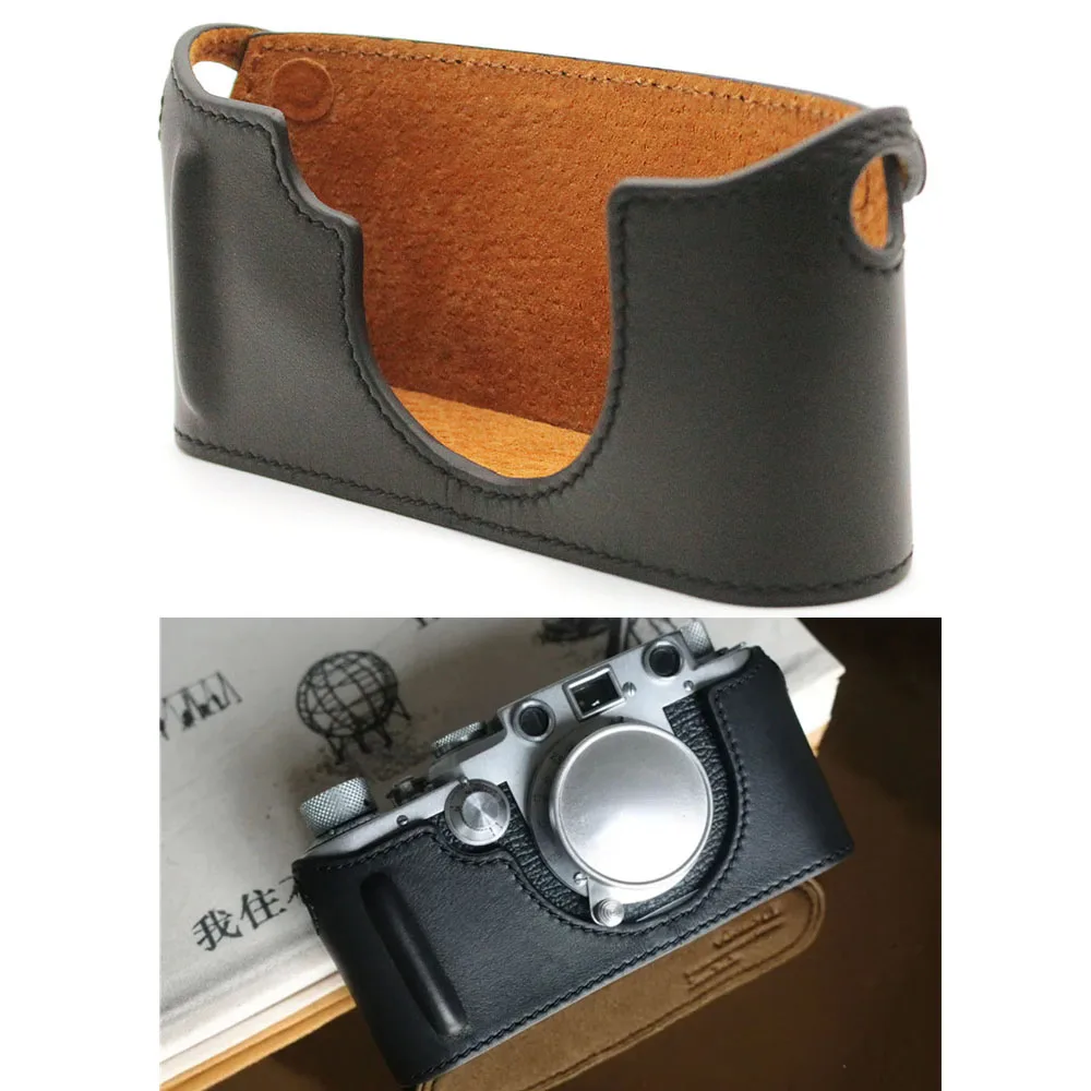 Kameratasche aus echtem Rindsleder, tragbare Innentasche für Leica iF iiiF 3F iC iiiC 3C