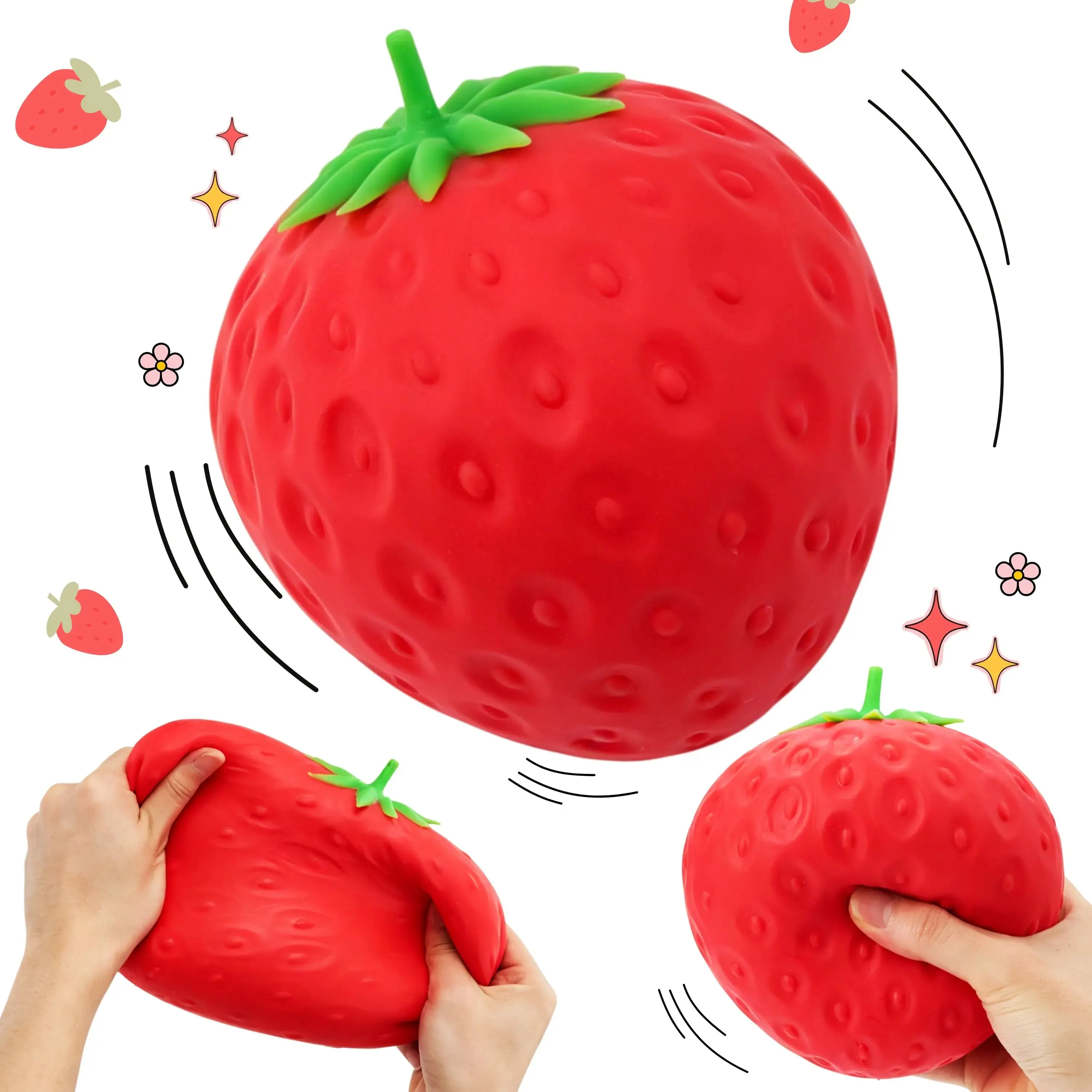 Fruit Cheese Cake Ice Cream Squishy, Soft Fidget Toy, Stress Relief Sensory Squeeze Toy, Motorcycle Fun Toy Decor