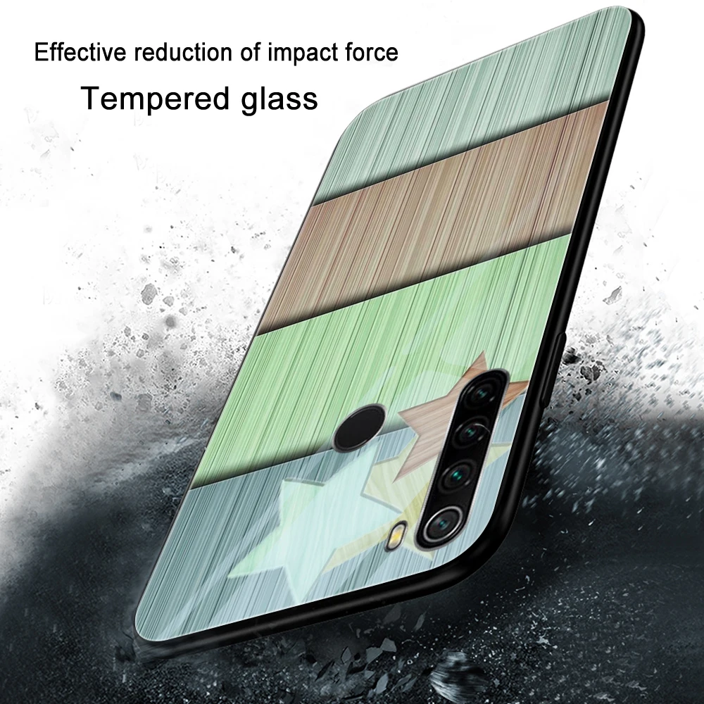 Zebra Stripes Tempered Glass Case for Xiaomi Redmi Poco X3 NFC M3 9A 9C Pro 10S 9 9T 8 8T 8A Note 10 Pro Max 11 10T 4G 7 Fundas