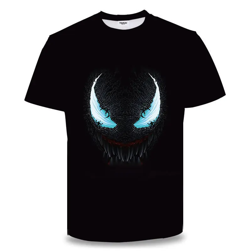 2024 New Summer Women Venom Cartoon Tops Tees 3D Print T-shirt Casual Short Sleeve Clothing Boys Girls Sports Streetwear