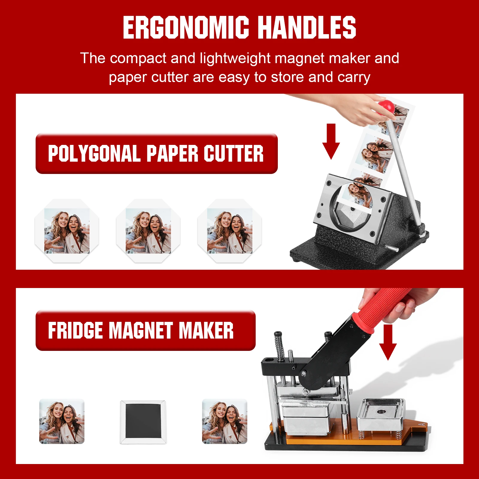 

50x50mm Square DIY Pin Maker Badge Press Machine with 100 Sets Materials Metal Pin Maker Machine for Crafting Home Use Business