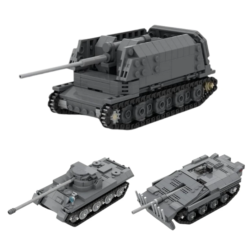 War Military Sfl. IVc Tank Strv 103 Tank Building Blocks Gifts Sets DIy Assembled Model Compatible with LEGOs