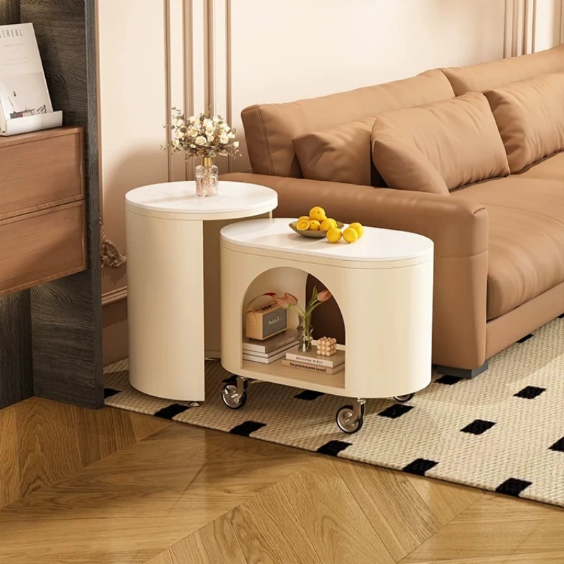 Living Room Entryway End Tables Storage Adjustable Minimalist Corner Side Table Metal Nordic Mesas Space Saving Furniture