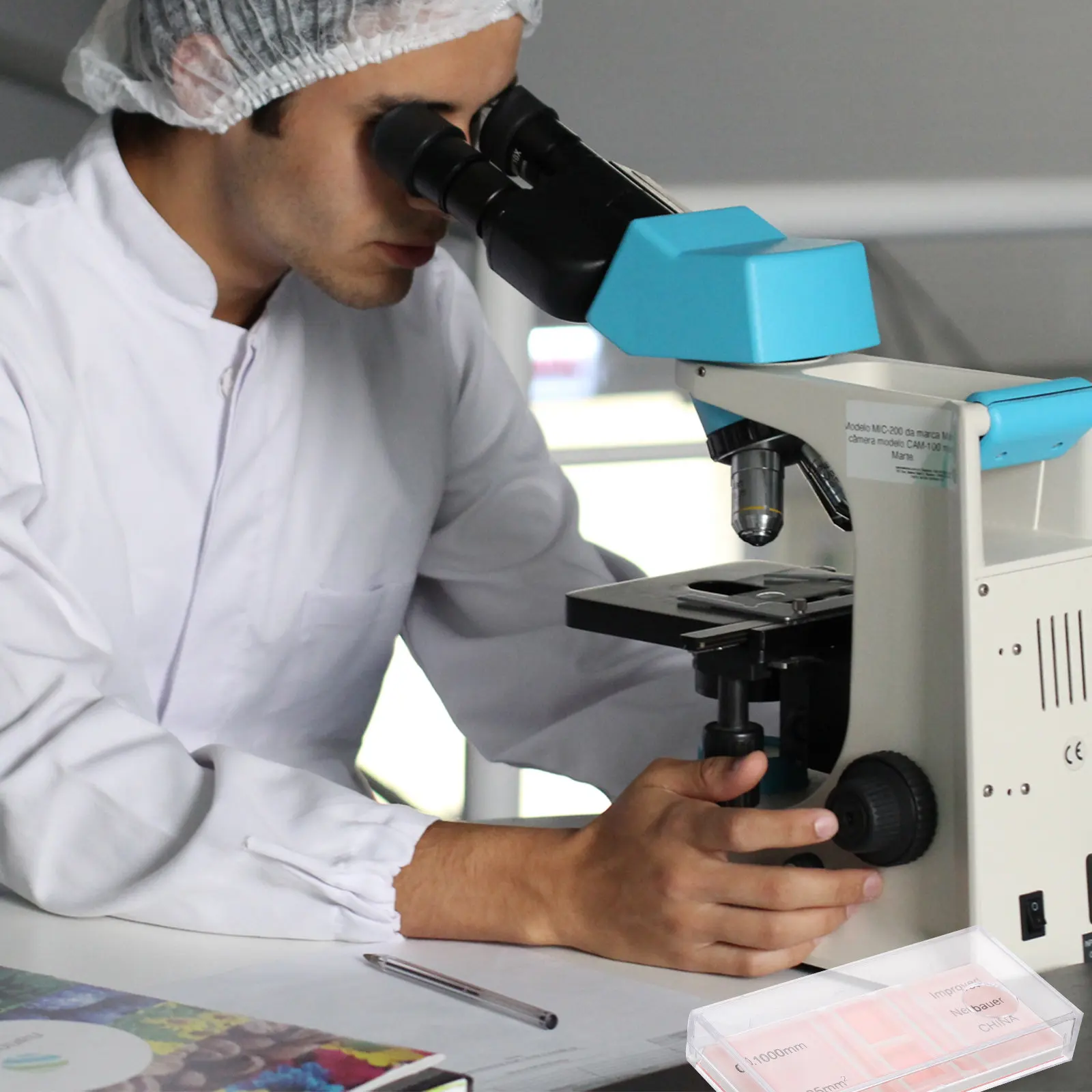 

Counting Glass Microscope Slide Smooth Surface for Blood Cell Yeast Counting Laboratory Research Microscope Slide