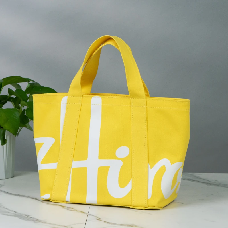 Fashion Women's Thickened Cotton Canvas Tote Bag Handbag Leisure Shopping Bag Eco-Friendly Durable Ladies Shoulder Bag