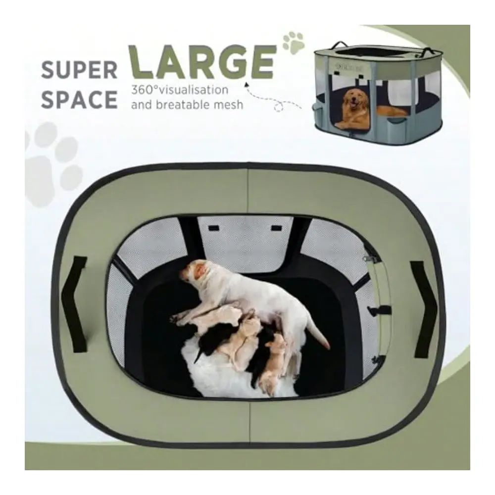 Dog Cat Playpen, Portable Dog Crate For Puppies, Cat, Puppy Play Pen For Indoors, Kennel Tent Crate For Indoor Outdoor Travel C