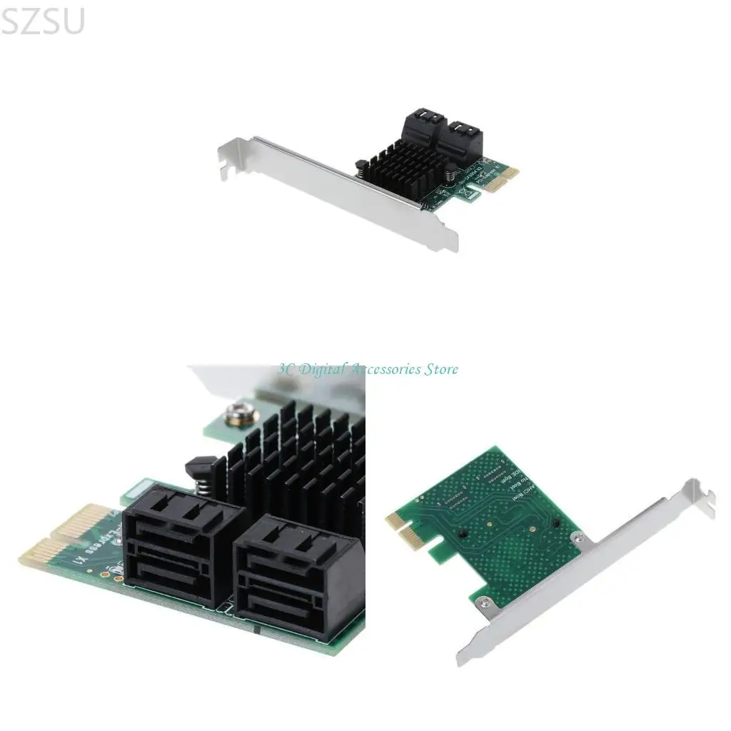 

SZSU PCI-E PCI Express 1x до 4-порта III 6G Адаптер контроллера преобразователя.