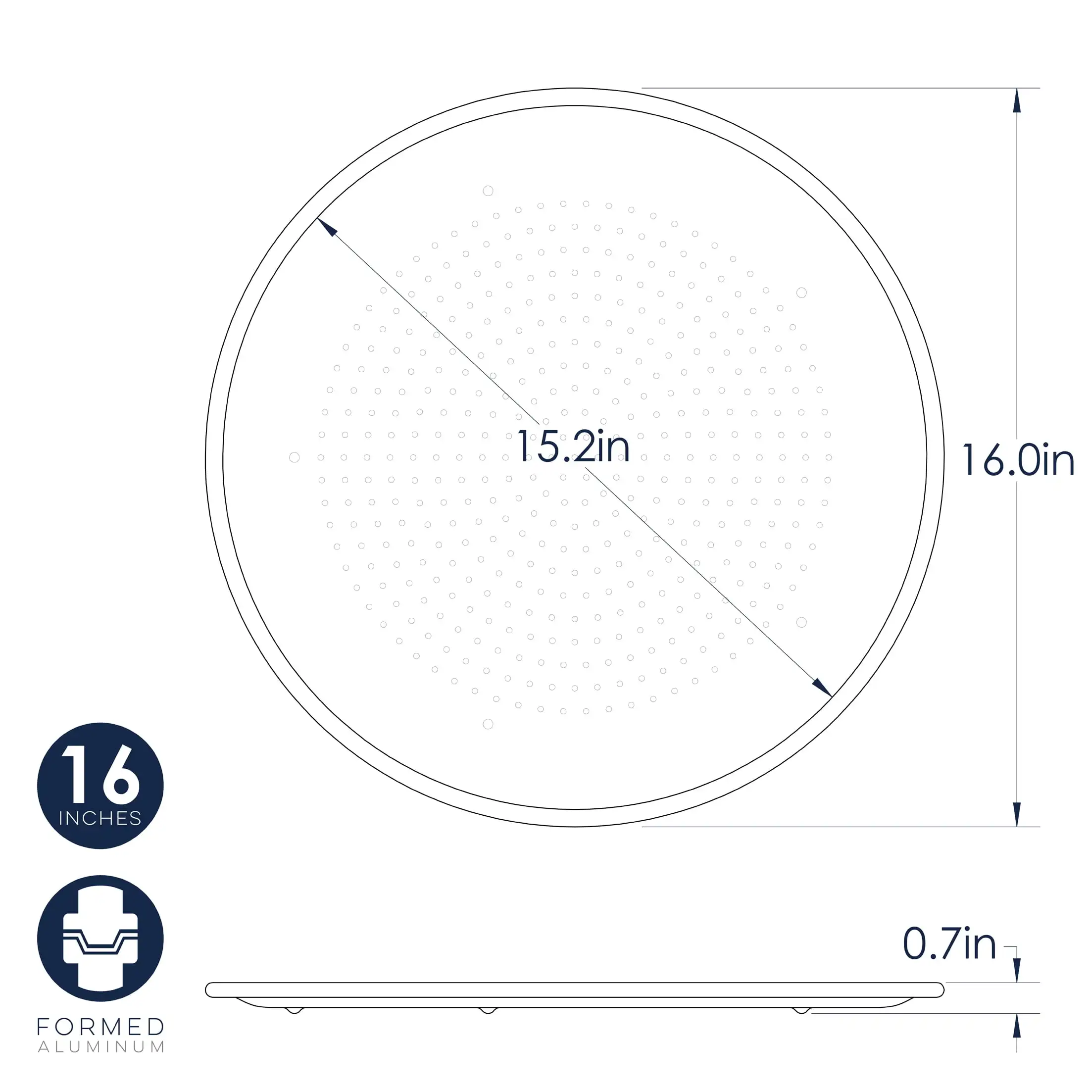 مقلاة بيتزا من الألومنيوم مقاس 16 بوصة، وعاء/لوحة/صينية، متعددة الاستخدامات، متينة، مقاومة للخدش