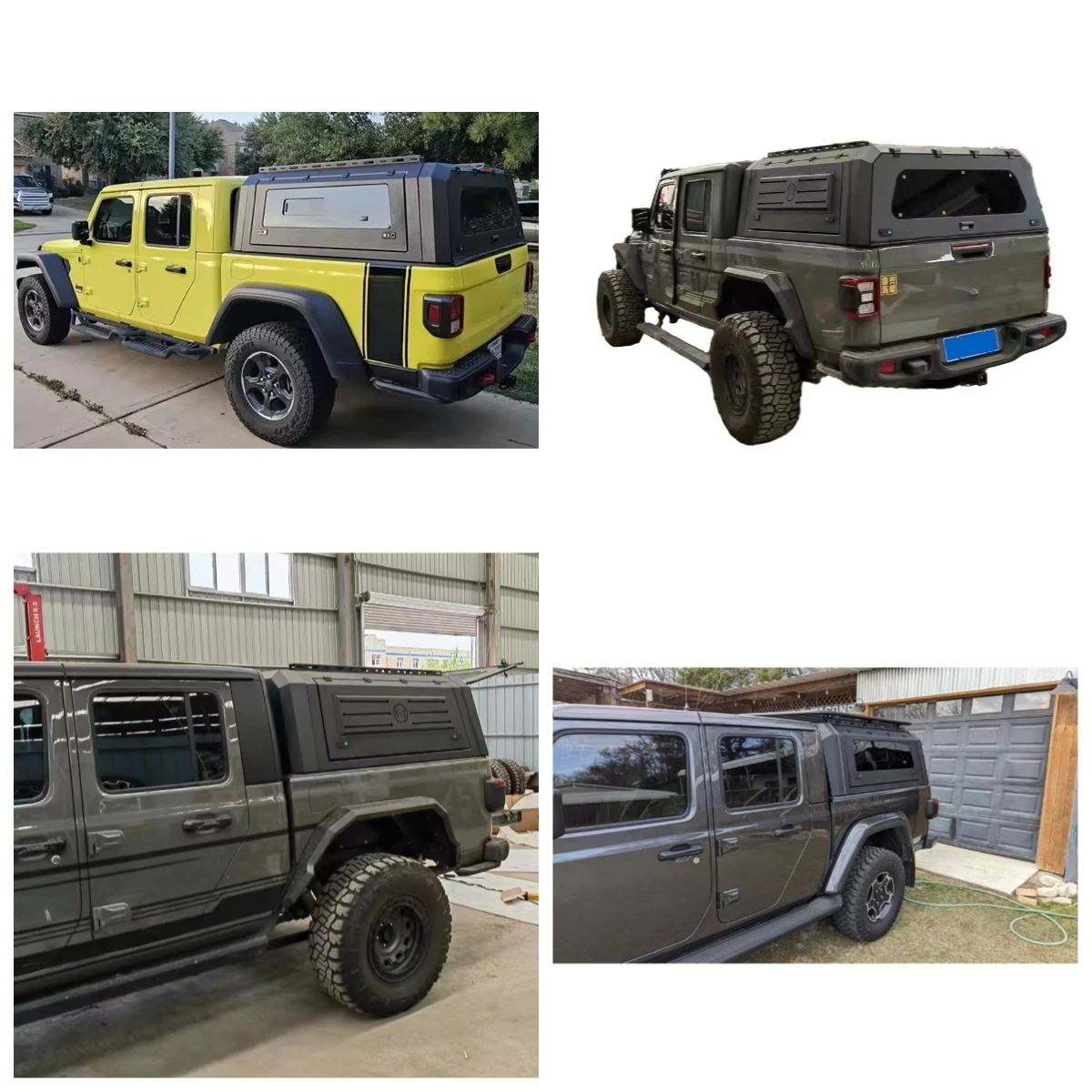 

Customized 4X4 Pickup Truck Canopy Hardtop Aluminum Sliding Windows Canopy for Gladiator Truck Tonneau Cover Topper Camper