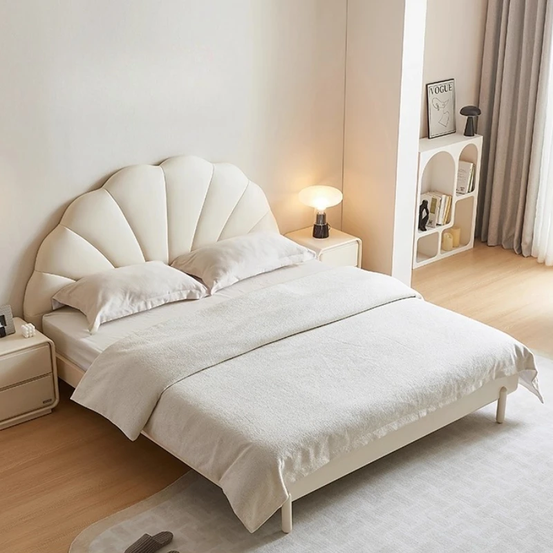 

Modern Nordic Cream Style 150x200cm 180x200cm Double Bed Beds With Mattresses Queen Bed Frame With Storage Box Beds Furniture