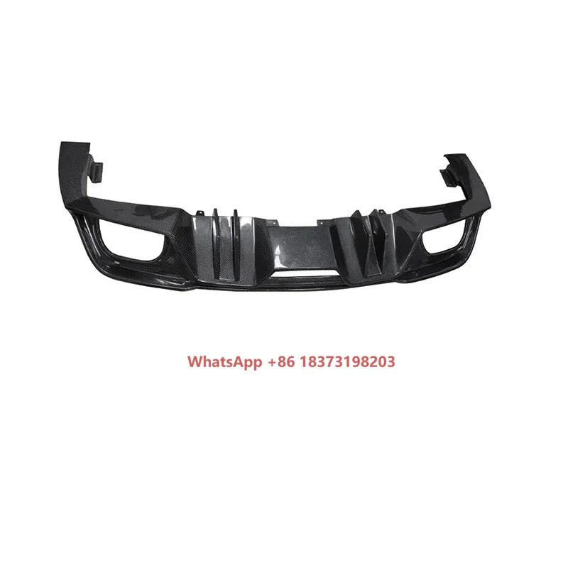 Carbon Fiber Rear Tail Lip Diffuser Spoiler for Mustang 2018 2019 2020 2021 2022 Rear Bumper Guard 4 Outlet Car Styling