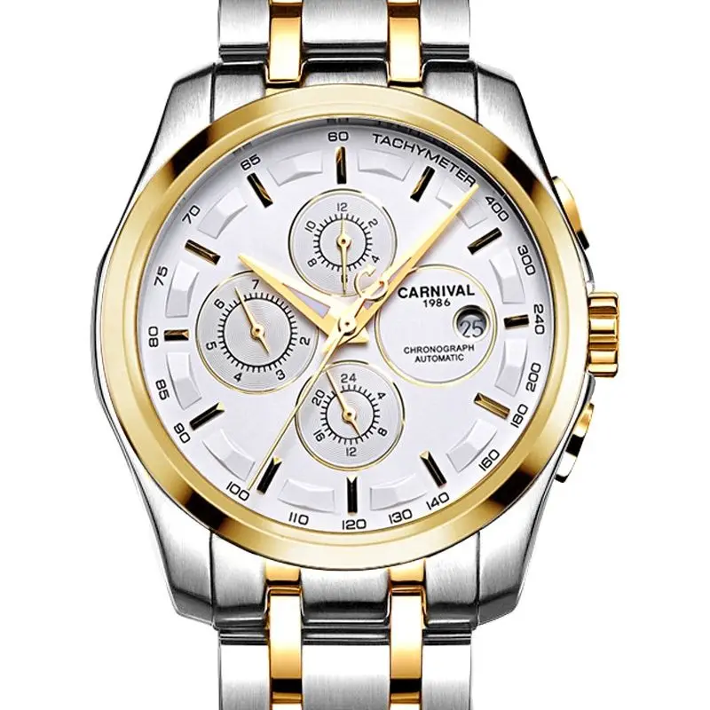 

New Switzerland Carnival Automatic Mechanical Men's Watches Brand Luxury Sapphire Multi-function Waterproof Male Clock C8659