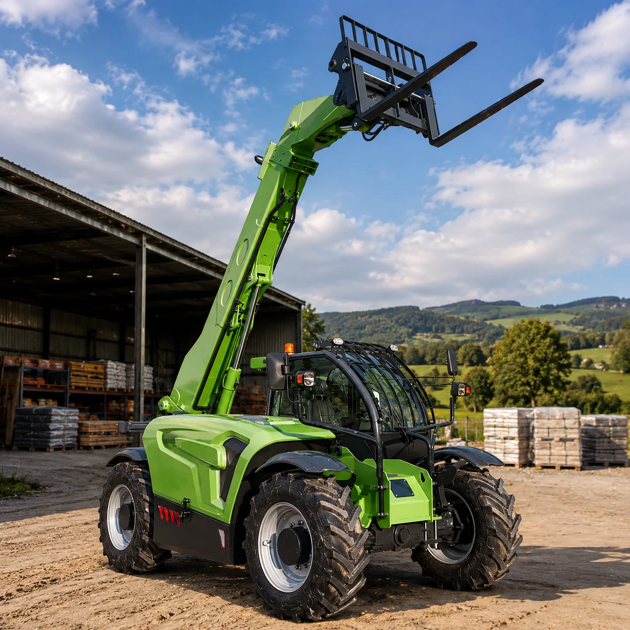 Custom CE Euro 5 Telehandler Hydraulic Reach Forklift for Building Sites Farm and Warehouse Material Loading