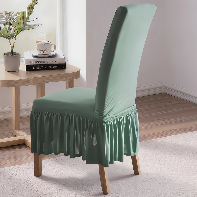 Stretch Spandex Dining Chair Cover Protectors Super Fit Banquet Chair Seat Slipcovers for Hotel and Wedding Ceremony chair skirt