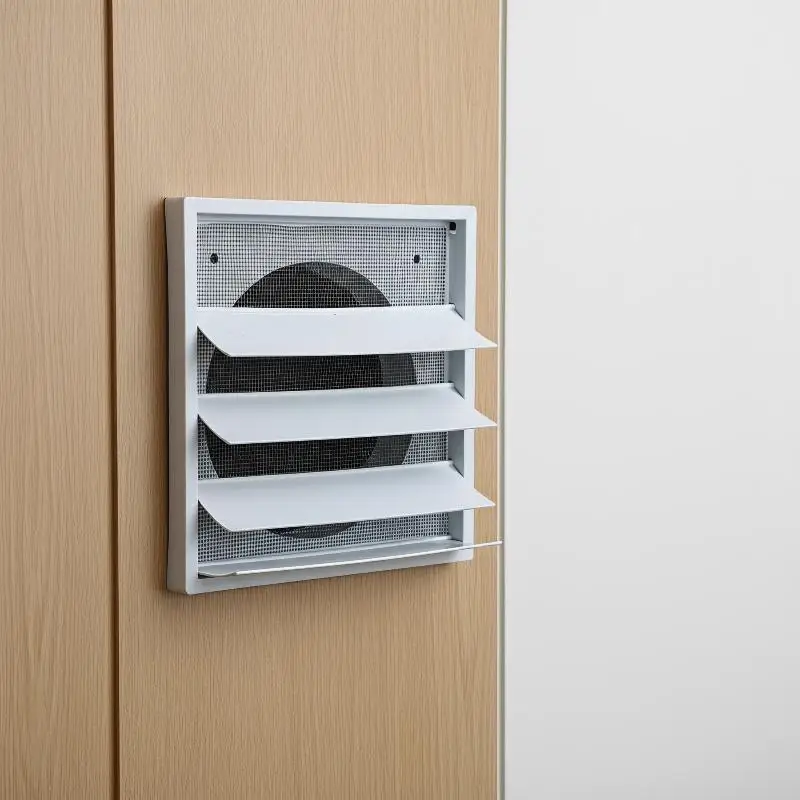 

Vent Systems White Vent Cover Grille Plastic One-Directional Exhaust Vent Cover With Screen Vent Hood Cap