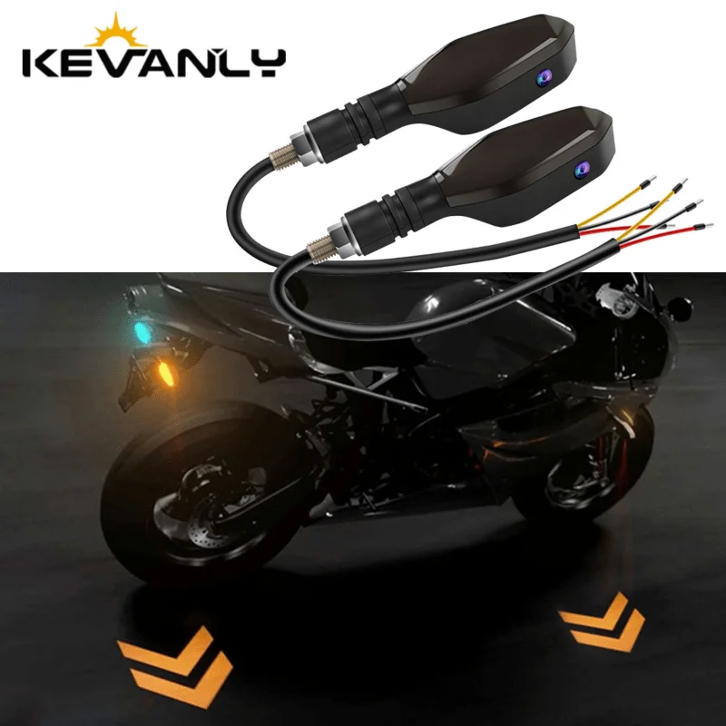 Motorcycle Vehicle Projection Turn Signal Motorcycle Highlight Warning Light Motor Colorful Led Environment Turn Signal Light