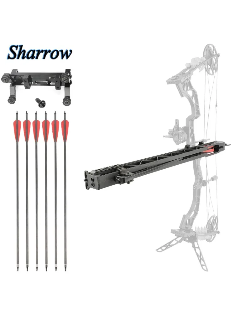 Boogschieten Pijl Launcher Track Continu Schieten Boog Assistent Tool Met 6 Stuks Pijl Voor Samengestelde Recurve Boogpijl Track Orbitaal - afbeelding 2