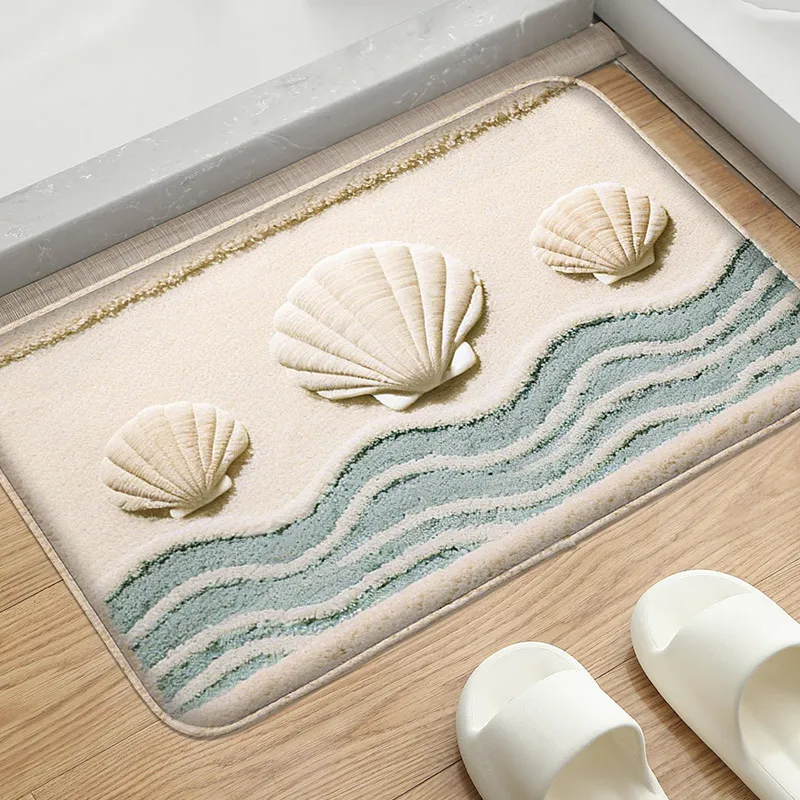 حصيرة حمام على شكل سمكة كرتونية مضادة للانزلاق لغرفة الاستحمام سجادة صغيرة للحمام ماصة للقدم سجادة تزيين منزلية قابلة للغسل في الغسالة #2