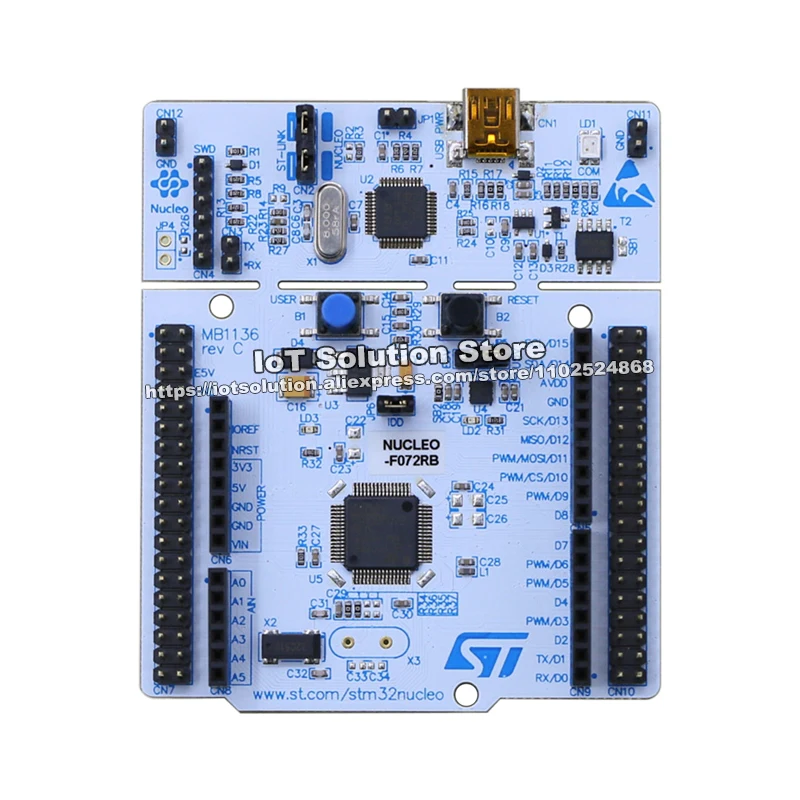 NUCLEO-F072RB STM32 Nucleo-64 Development Board with STM32F072RB MCU