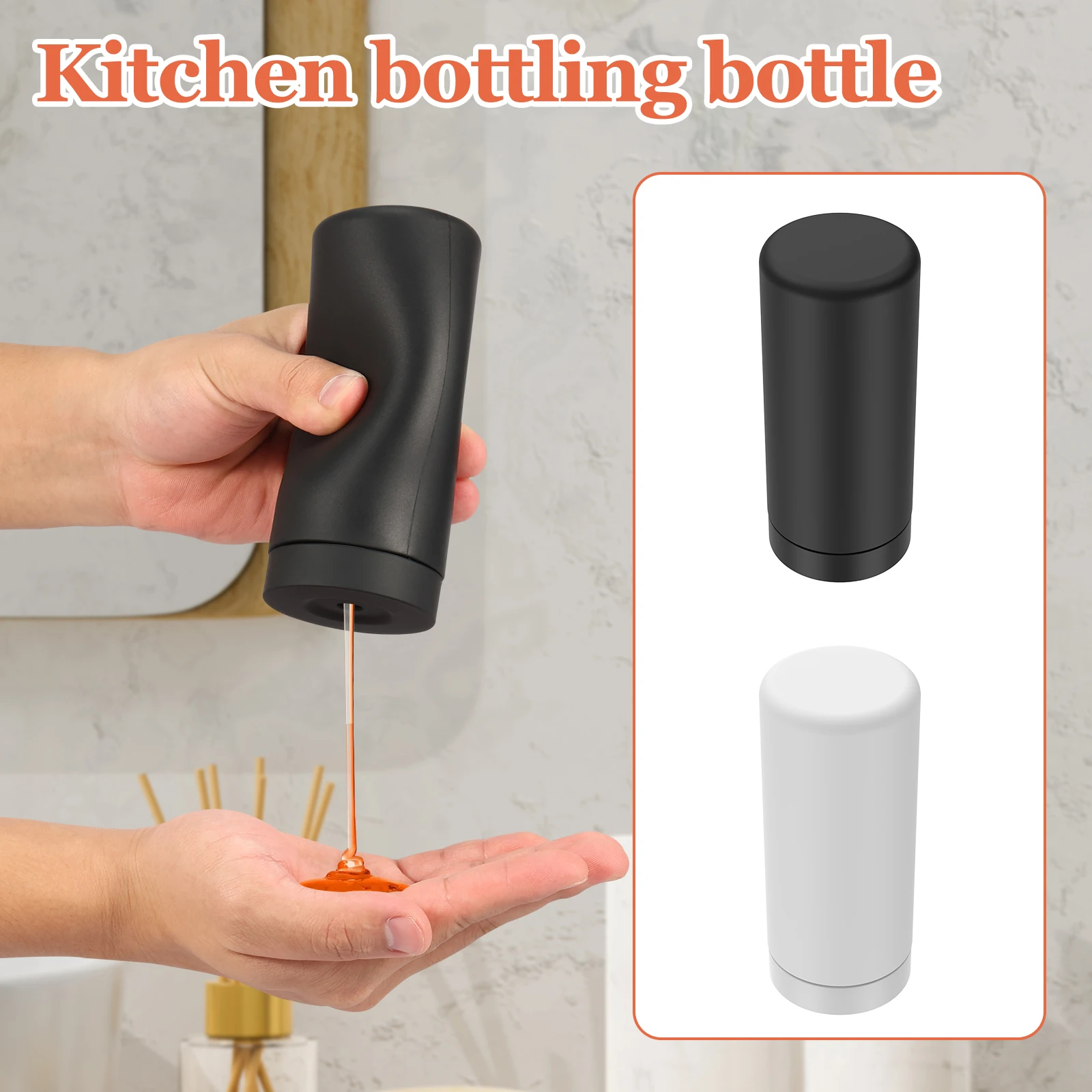 New 240ml Silicone Dish Soap Dispenser Reusable Dish Soap Squeeze Bottle Portable Dishwashing Liquid Dispenser for Kitchen Sink