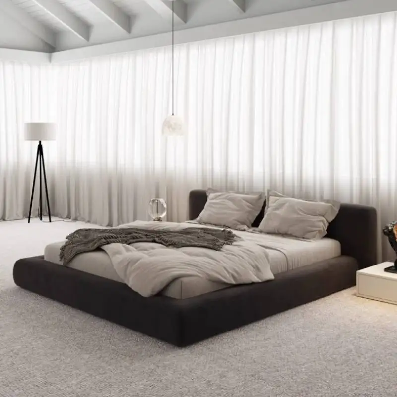 Curtain Backrest Bed Frames Bedsheets Headboards Mattress Frames Double Bed Dressers Household Camas Inteligente Furniture