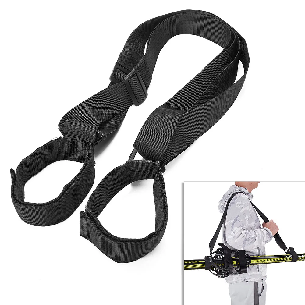 

Skiing Pole Backpack Carrier Portable Shoulder Handle Fixed Strap Ski Equipment