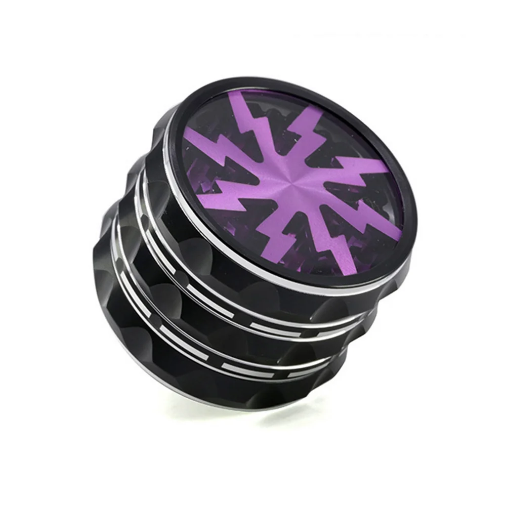 Four layers of transparency Internal tooth lightning grinder Aluminum Alloy 63mm Herb Grinder Metal Custom Herb Grinder Hot sale