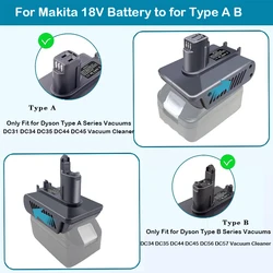 For Dyson Type A Type B Handheld Vacuum Cleaner DC35 DC34 DC31 for Makita 18V Battery to for Dyson Battery Adapter Converter
