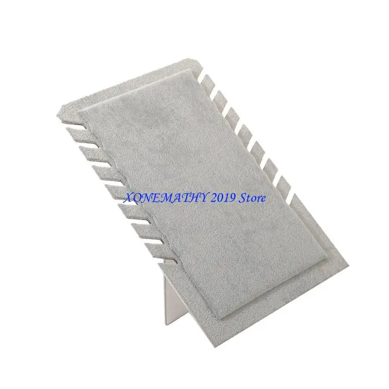 F42F Wszechstronny stojak na naszyjniki z miękkiej flaneli dla miłośników biżuterii i sprzedawców detalicznych zapewnia i