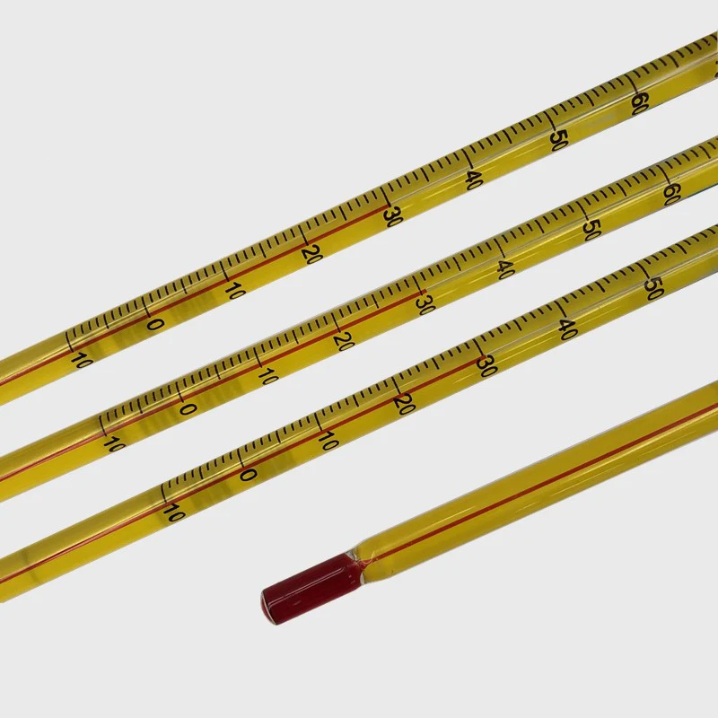 Yellow background red water thermometer glass rod 30 cm 0-100 degrees chemical experimental agricultural water thermometer