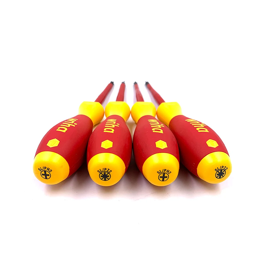 WIHA 2 in 1 Insulated Screwdriver 1000V VDE Test Portable Insulation Electrician Phillips Slotted Pozidriv Screwdrivers