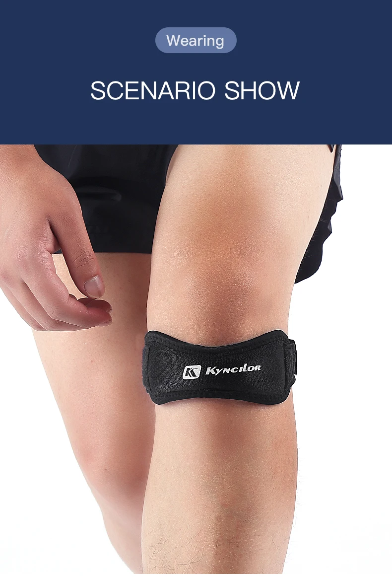 2-teilige Kniebandage für Patellasehnen, verstellbare Stoßdämpfung, Kompressions-Kniepolster für Basketball – Detail 12