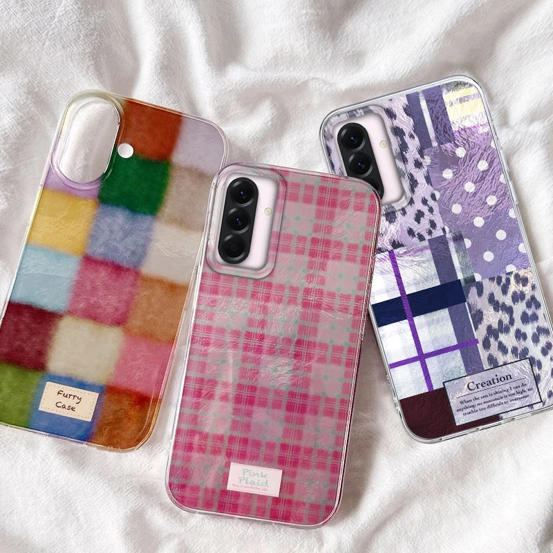 Match Plaid Fall Für Samsung Galaxy A16 M16 A06 A13 A04S A14 A24 A54 A15 A25 A35 A55 A26 A36 A56 S21 S22 S23 S24 Plus Ultra FE