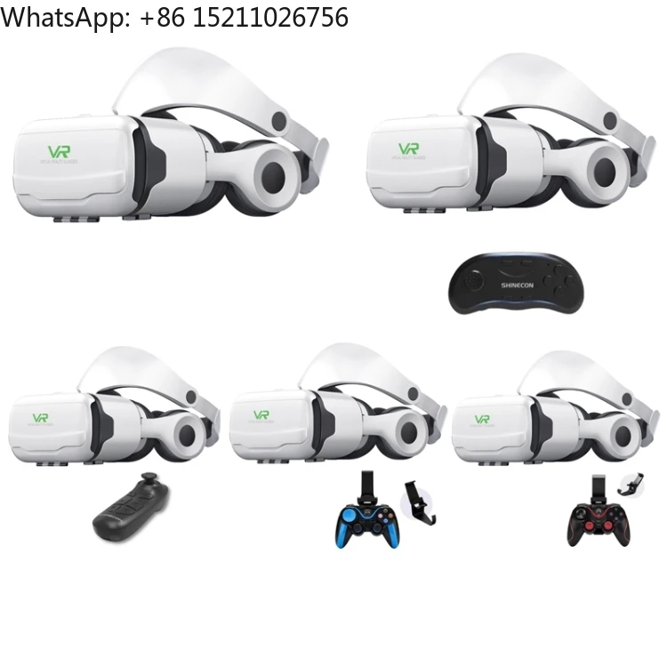 Preço por atacado VR G02EF + B01 Lidar com Celular 3D Realidade Virtual VR Jogo Capacete Óculos Com Fone de Ouvido